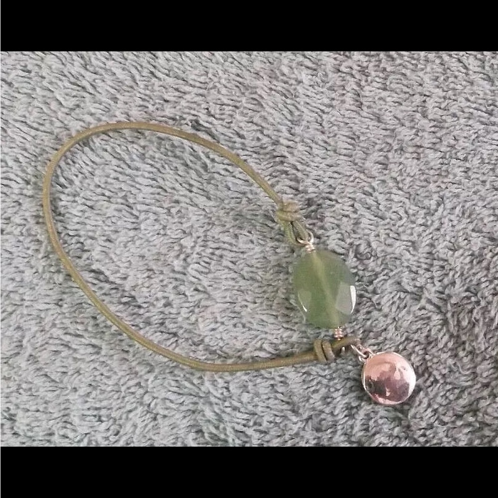 Vintage Boho Stretchy Recycle Green Bracelet